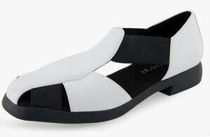 Aerosoles Women's 4GIVE Flat Sandal, White PU, 10.5M